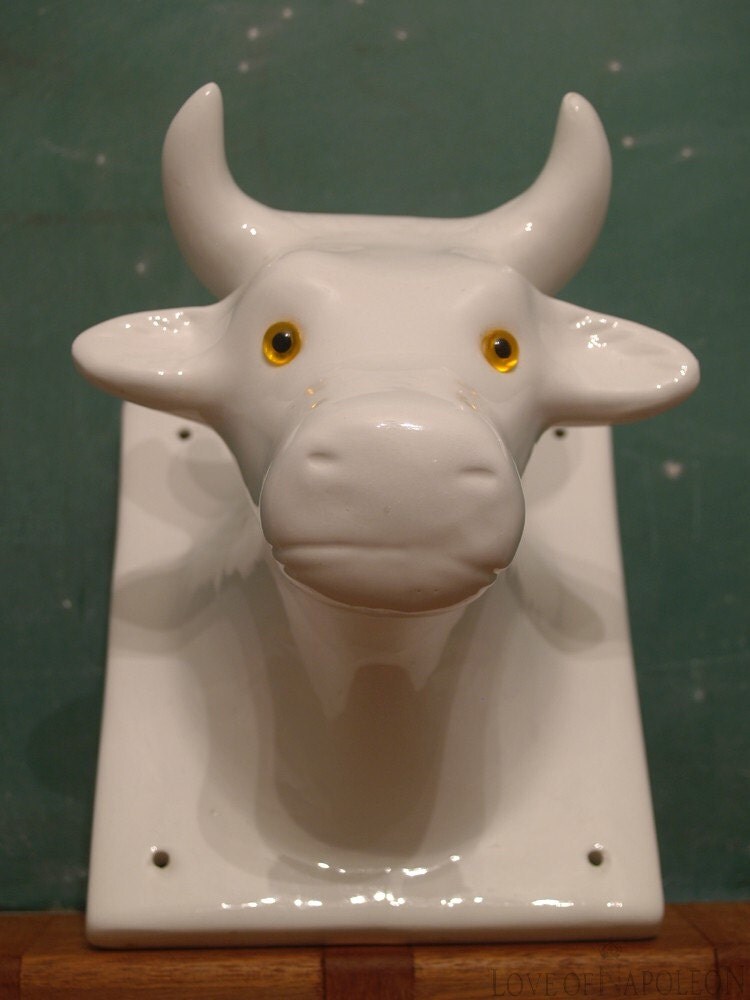 porcelain cow head