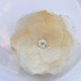 Sparkle Lemon Yellow Satin and Organza Flower with Swarvoski Center