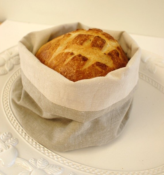 Artisan Bread Warming Bag and Bread Storage in Linen