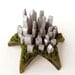 Modern Cityscape Upon a Star - Tiny Silver City Skyline Rising Above The Trees by Bewilder and Pine