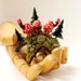 Trio of Woodland Mushroom Fairy Houses Upon a Star - Tiny Red Capped Hamlet and Pine Trees by Bewilder and Pine