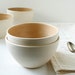 Sale Two Toffee and Buff Stoneware Bowls