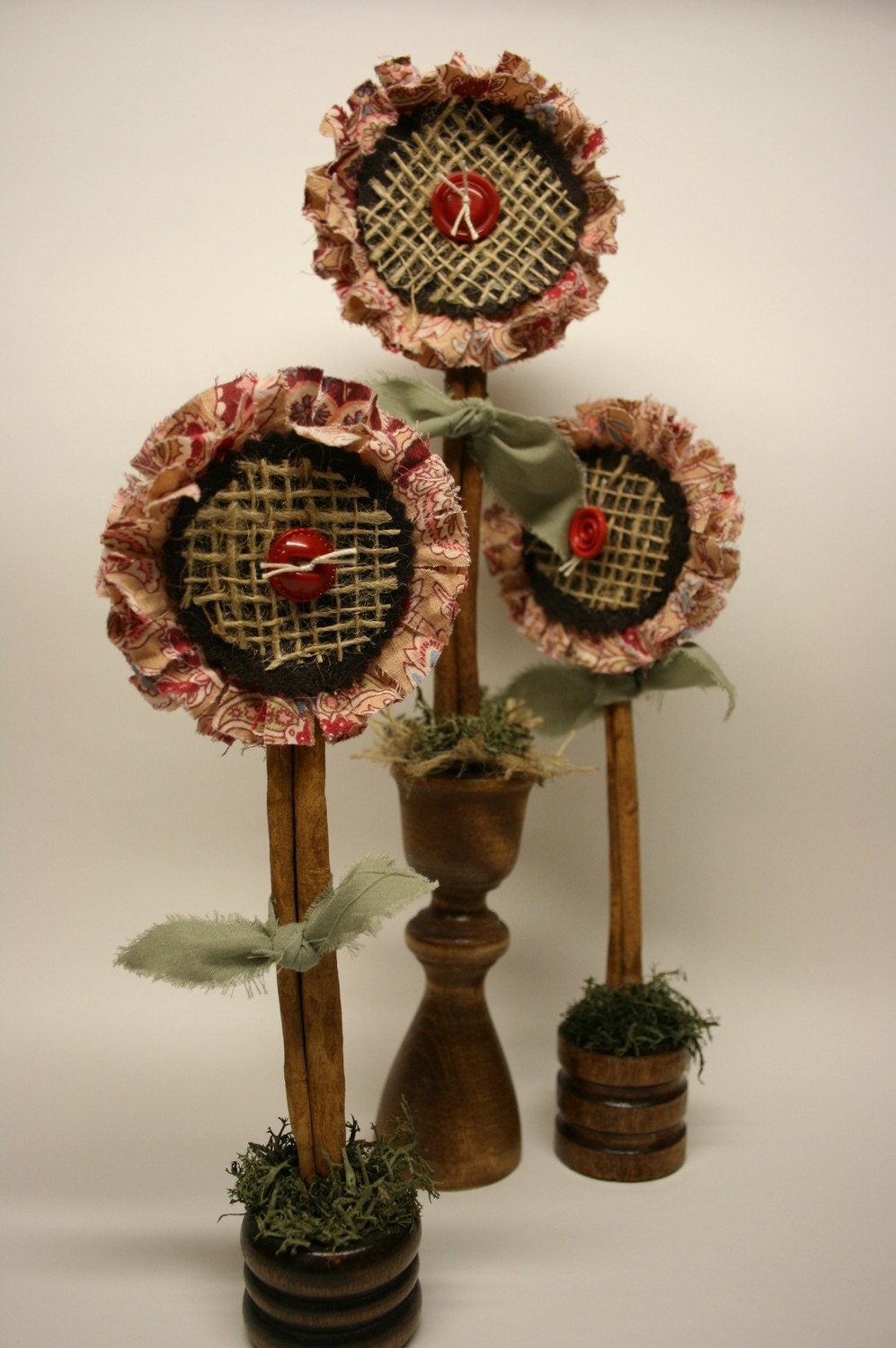 Primitive Country Rag Flowers