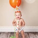 3 PIECE SET Party Hat - Diaper Cover - Necktie for Cake Smash or First Birthday in Lolli Dot - ORIGINAL Design by StacyBayless Baby - Boys