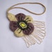Stunning 1920s beaded pansy wrist purse