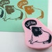 Loud-mouth Guinea Pig Hand Carved Rubber Stamp