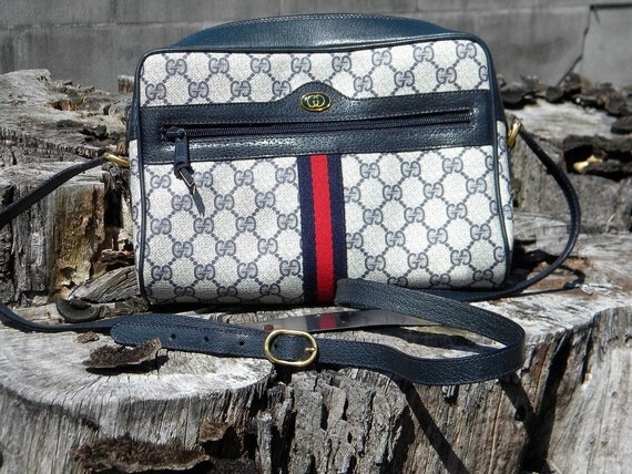 blue vintage gucci purse