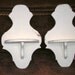 RESERVED FOR MARIA 2 Antique White Vintage Wood Shelves, Decor for any room, Upcycled, Shabby CHic