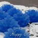 Frosted Acrylic Mum Chrysanthemum Dahlia Cabochons in Blue- Package of 12