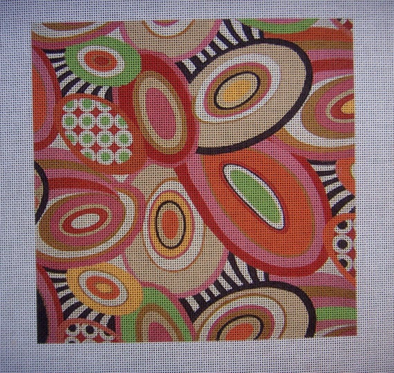 Items similar to Fabulous Contemporary Abstract Needlepoint Canvas on Etsy