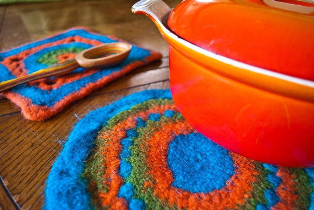 Wool Felted Hot Pad