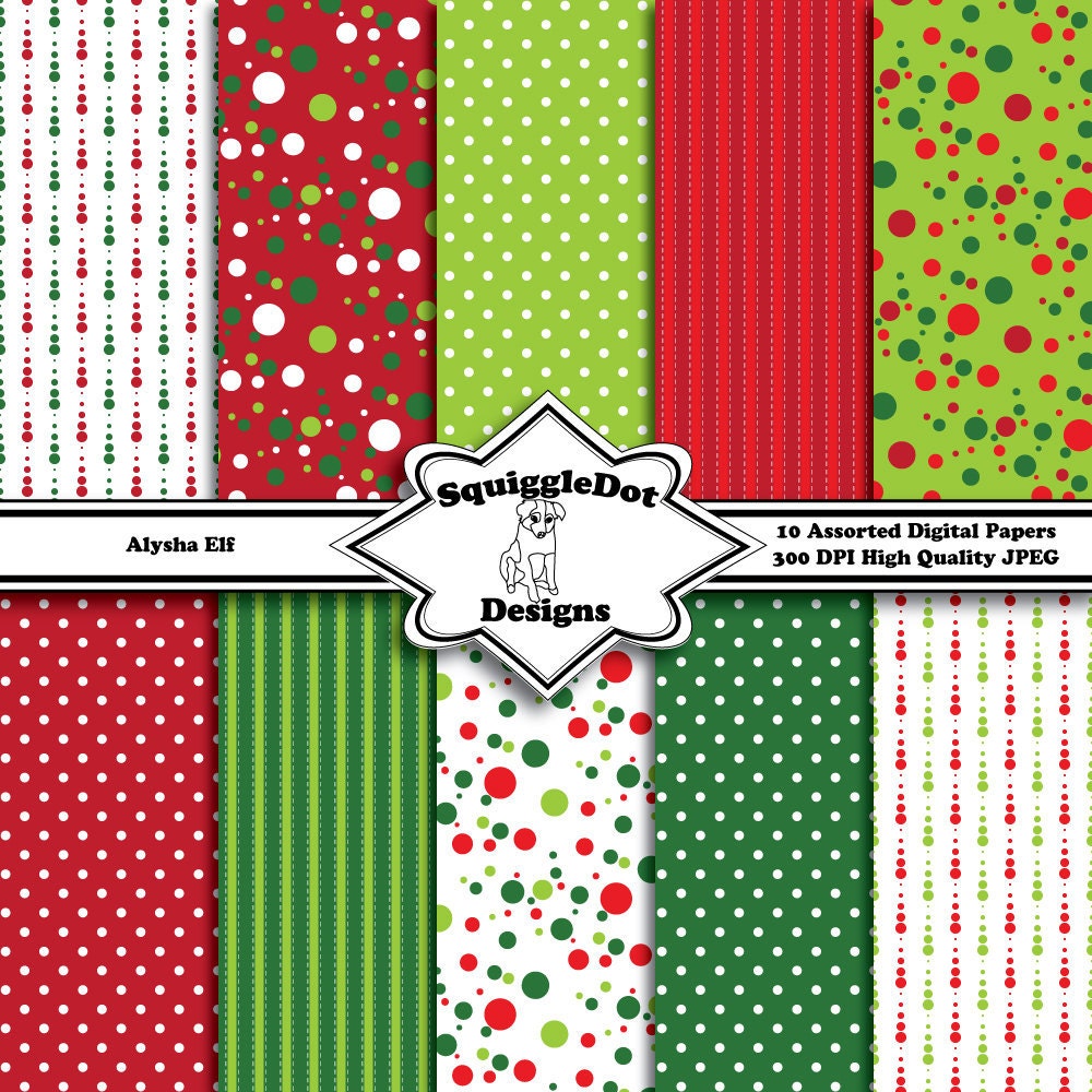 Digital Printable Christmas Paper Paper for Cards Crafts Art