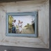 8x10 Wide Wood Uber Distressed Wood Frame Notre Dame Grey and Baby Blue Simple Trim Picture Frame