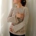 Earth Tones Women Pullover Sweater wooden beaded knit clothing Sale now 65