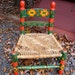 Vintage Doll or Child's Painted Wood Chair
