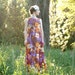 S A L E....... 60s Floral Maxidress... Vintage 1960s Painterly Maxi Dress... En PLEIN AIR (s/m)