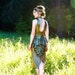 Vintage 1980s Gold Party Dress... Open Back With Cascading Ruffles... Peplum Skirt... METALLIC MIDNIGHT (s)