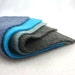 Blue Teal Turquoise Charcoal Gray Seafoam Upcycled Wool Sweater Felt Fabric Rectangles