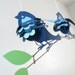Baby Mobile, Paper Sparrow Birds in Blue