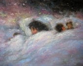 Dreamers Art Print bedroom art sleeping mother children, kids wall art, baby art, Vickie Wade Dreamers Art Print bedroom art sleeping mother children, kids wall art, baby art, Vickie Wade