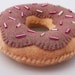 Yummy Chocolate Donut with Pink Sprinkles - Felt Magnet
