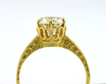 antique filigree yellow gold wedding rings