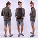 Vintage 80s Mens Cardigan / Lichen Green Wool / Small to M