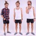 Vintage Mens Denim Shorts / High Waist Black Short for Men / Small