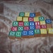 vintage 30 wood ABC Alphabet Blocks