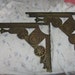 Pair of antique Victorian ornate large brass shelf wall brackets