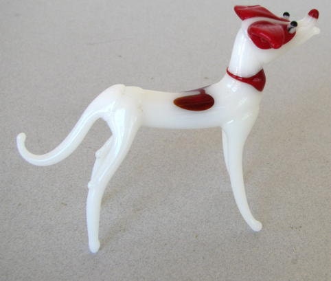 blown glass dog figurines