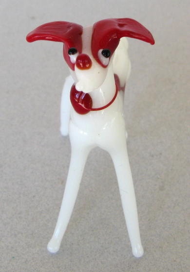 blown glass dog figurines