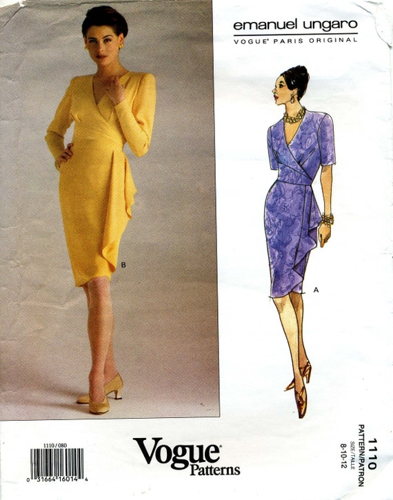 Vogue 1110 Ungaro designer dress pattern UNCUT