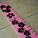 Personalized, Growth Chart, Flowers, Pink, Black, Growth Charts by LaffyDaffy on Etsy