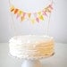 Pink Orange Cocktail Mix Fabric Bunting Cake Topper Decoration / Handmade Vintage Garden Wedding