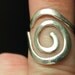 Sterling Silver Swirl Ring Size 4 1/2