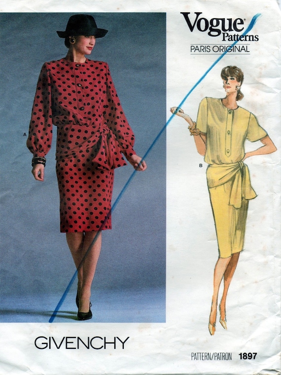 Givenchy Vogue Paris Original Pattern 1987