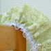 Shower Cap Lime Green Flowers Waterproof Durable Soft Vinyl Cap with Soft Nylon Fabric Liner