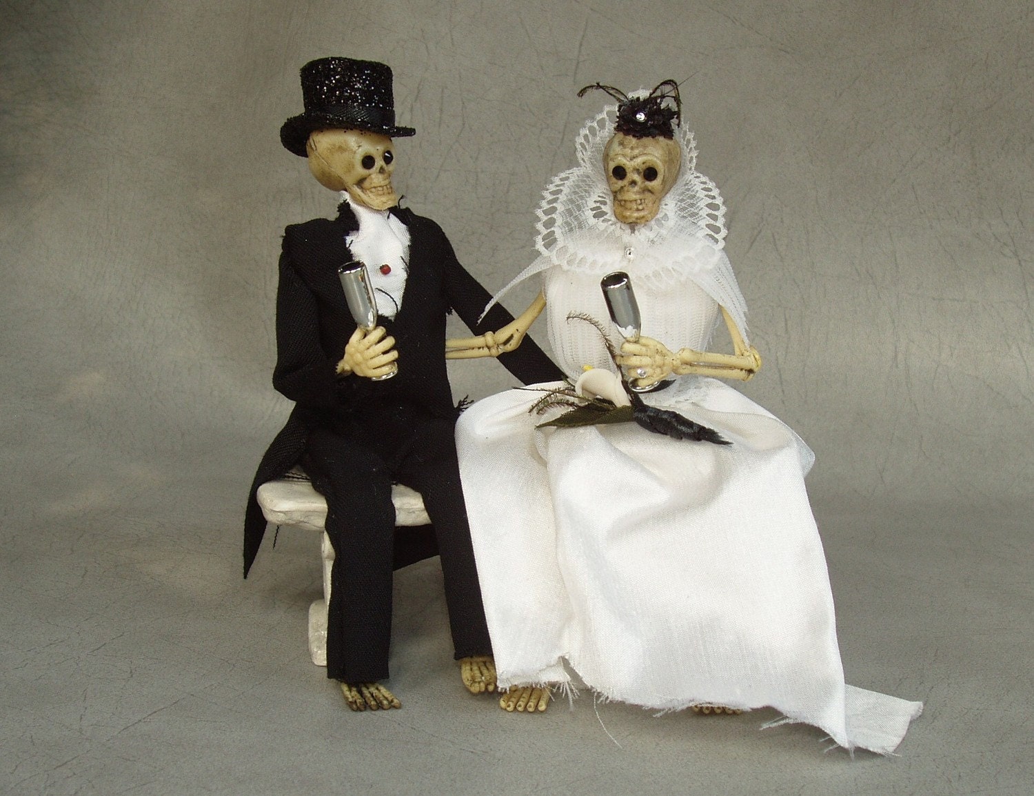  Skeleton  Bride and Groom Wedding  Cake  Topper  by by 