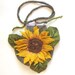Felted handbag flower Sunflower