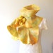 Felted scarf ruffle collar - Gold Yellow Pumpkin Lemon