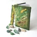 Felted journal notebook cover Green moss day gift spring