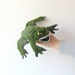 Felt frog purse Green creature gift under 50 creature