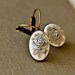 Christmas Gift - Romantic Earrings, Bridesmaid Earrings, White and Grey Rose Cameo Vintage Style Earrings, Bridesmaid Gift, Victorian