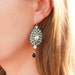 Boho Swarovski Rhinestones Earrings - Colorful Unique Glass Dangle Earrings, Pink, Aqua Blue, Gold Elegant Earrings, Hippie Gypsy Style