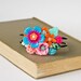 FREE SHIPPING Neon Hippie Statement Bracelet, Pink Blue Orange Gypsy Collage Bracelet, Fashionable Jewelry, Vintage Retro Boho Style