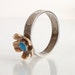 Sterling Silver, Bronze, and Turquoise Ring