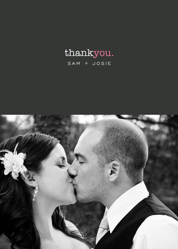  wedding thank you photo card A Simple Wish