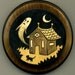 Original art wood plaque- Haunted House