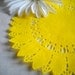 Darling Lot of Bright Yellow Flower Paper Doilies - Perfect for Spring
